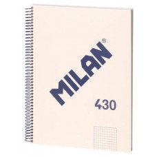 LIBRETA CON ESPIRAL, PAPEL CUADRICULADO, 80 HOJAS A4, SERIE 1918, BEIGE MILAN 57143E80BG (Espera 4 dias) en Huesoi