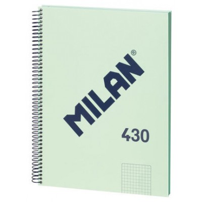 LIBRETA CON ESPIRAL, PAPEL CUADRICULADO, 80 HOJAS A4, SERIE 1918, VERDE MILAN 57143E80GR (Espera 4 dias) en Huesoi