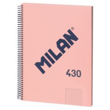 LIBRETA CON ESPIRAL, PAPEL CUADRICULADO, 80 HOJAS A4, SERIE 1918, ROSA MILAN 57143E80P (Espera 4 dias) en Huesoi