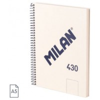 CUADERNO A5 CON ESPIRAL Y TAPA DURA, 80 HOJAS BLANCAS DE 95 GR/M, COLECCIÓN 430 SINCE 1918, BEIGE MILAN 57151E80BG (Espera 4 dias) en Huesoi