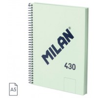 CUADERNO A5 CON ESPIRAL Y TAPA DURA, 80 HOJAS BLANCAS DE 95 GR/M, COLECCIÓN 430 SINCE 1918, VERDE MILAN 57151E80GR (Espera 4 dias) en Huesoi