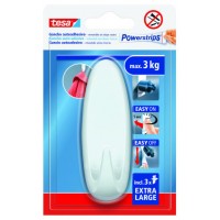 BLISTER GANCHO ADHESIVO XL OVALADO POWERSTRIPS 3KG BLANCO TESA 59025-00001-01 (Espera 4 dias) en Huesoi