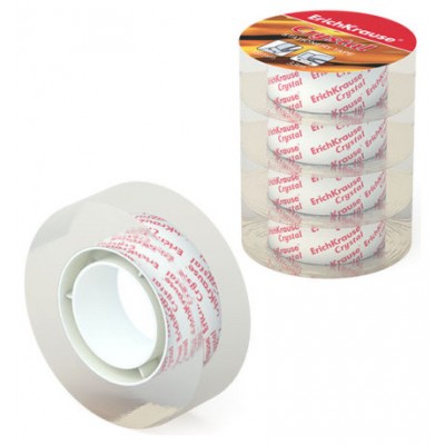 PACK 4 CINTAS ADHESIVAS CRYSTAL, 18MMX33M ERICH KRAUSE 59663 (Espera 4 dias) en Huesoi