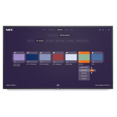 NEC MultiSync ME551-MPi4 Pantalla plana para señalización digital 139,7 cm (55") LED 400 cd / m² 4K Ultra HD Negro Procesador incorporado 18/7 (Espera 4 dias) en Huesoi