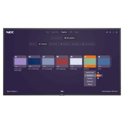 NEC MultiSync M551-MPi4 139,7 cm (55") LCD 500 cd / m² 4K Ultra HD Negro Procesador incorporado 24/7 (Espera 4 dias) en Huesoi