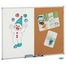 PIZARRA CORCHO / BLANCA DE DOBLE USO 90X120 CM FAIBO 603-3T (Espera 4 dias) en Huesoi