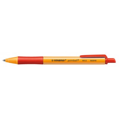 STABILO pointball Rojo Bolígrafo de punta retráctil con pulsador 1 pieza(s) (MIN10) (Espera 4 dias) en Huesoi