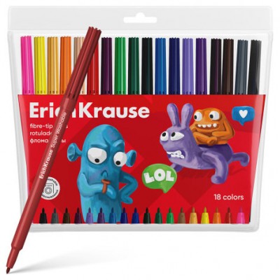 BOLSA ROTULADORES JOLLY FRIENDS SUPER LAVABLES 18 COLORES ERUCH KRAUSE 61832 (Espera 4 dias) en Huesoi