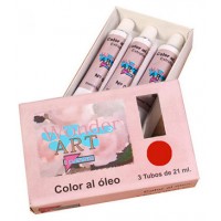 CAJA 3 TUBOS 21ML. ÓLEO Nº.16 ROJO CARMESÍ WONDER ART BY PRYSE 6250016 (Espera 4 dias) en Huesoi