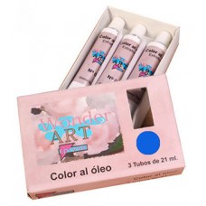 CAJA 3 TUBOS 21ML. ÓLEO Nº.28 AZUL ULTRAMARINO WONDER ART BY PRYSE 6250028 (Espera 4 dias) en Huesoi