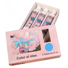 CAJA 3 TUBOS 21ML. ÓLEO Nº.29 AZUL CYAN WONDER ART BY PRYSE 6250029 (Espera 4 dias) en Huesoi