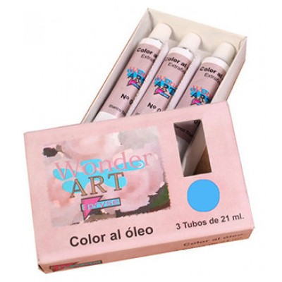 CAJA 3 TUBOS 21ML. ÓLEO Nº.29 AZUL CYAN WONDER ART BY PRYSE 6250029 (Espera 4 dias) en Huesoi