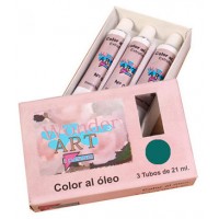 CAJA 3 TUBOS 21ML. ÓLEO Nº.46 ESMERALDA WONDER ART BY PRYSE 6250046 (Espera 4 dias) en Huesoi