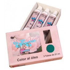CAJA 3 TUBOS 21ML. ÓLEO Nº.46 ESMERALDA WONDER ART BY PRYSE 6250046 (Espera 4 dias) en Huesoi