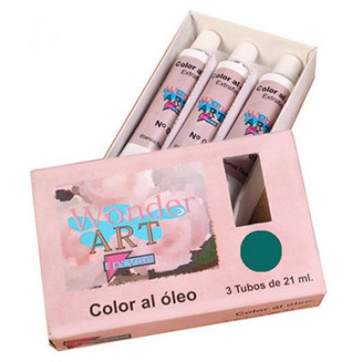 CAJA 3 TUBOS 21ML. ÓLEO Nº.46 ESMERALDA WONDER ART BY PRYSE 6250046 (Espera 4 dias) en Huesoi