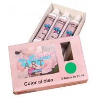 CAJA 3 TUBOS 21ML. ÓLEO Nº.47 VERDE PERMANENTE WONDER ART BY PRYSE 6250047 (Espera 4 dias) en Huesoi