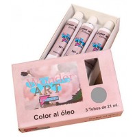 CAJA 3 TUBOS 21ML. ÓLEO Nº.61 GRIS WONDER ART BY PRYSE 6250061 (Espera 4 dias) en Huesoi