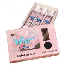 CAJA 3 TUBOS 21ML. ÓLEO Nº.66 NEGRO MARFIL WONDER ART BY PRYSE 6250066 (Espera 4 dias) en Huesoi