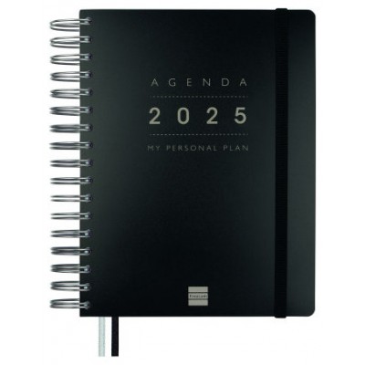 AGENDA 16 MESES SEPTIEMBRE 2024-DICIEMBRE 2025 4º 155X217 SEMANA VISTA VERTICAL TEMPUS NEGRO FINOCAM 626600125 (Espera 4 dias) en Huesoi