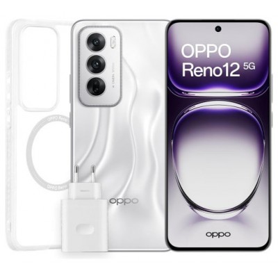 OPPO RENO12 PRO 5G 512GB 12GB SILVER CASE/STIC/CAR 80W/AIR3 (Espera 4 dias) en Huesoi