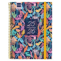 AGENDA ESCOLAR 2025-2026 SECUNDARIA 4&ordm; 155X212 SEMANA VISTA HORIZONTAL TROPICAL+ FINOCAM 634205026 (Espera 4 dias) en Huesoi