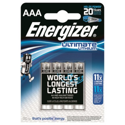 BLISTER 4 PILAS ULTIM LITHIUM TIPO L92 (AAA) ENERGIZER 639171 (Espera 4 dias) en Huesoi