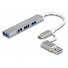 Delock Hub USB 4p C 7/  A a 3 x USB 2.0 A en Huesoi
