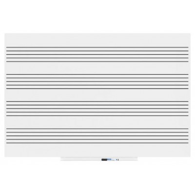 PIZARRA SKINMUSIC 100X150CM LACADA BLANCO PENTAGRAMA HORIZONTAL ROCADA 6421RMH (Espera 4 dias) en Huesoi