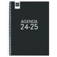 AGENDA ESCOLAR 2024-2025 4º 155X212 SEMANA VISTA HORIZONTAL COOL NEGRO FINOCAM 645040325 (Espera 4 dias) en Huesoi