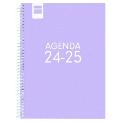 AGENDA ESCOLAR 2024-2025 4º 155X212 SEMANA VISTA HORIZONTAL COOL LILA FINOCAM 645040825 (Espera 4 dias) en Huesoi