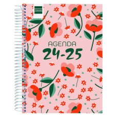 AGENDA ESCOLAR 2024-2025 4º 155X212 1 DÍA PÁGINA COOL FLORAL FINOCAM 645060625 (Espera 4 dias) en Huesoi