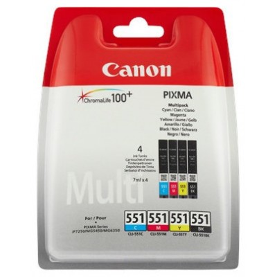 TINTA CANON CLI-551 MULITPACK 4 COLORES (Espera 4 dias) en Huesoi
