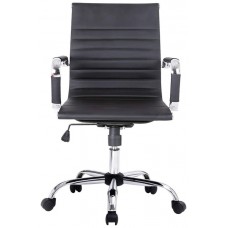 SILLA DE OFICINA EQUIP RESPALDO MEDIO COLOR NEGRO en Huesoi