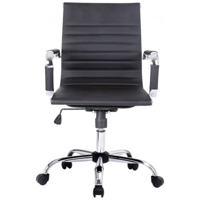 SILLA DE OFICINA EQUIP RESPALDO MEDIO COLOR NEGRO en Huesoi