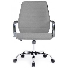 EQUIP SILLA DE OFICINA RESPALDO MEDIO COLOR GRIS DISEÑO ERGONOMICO en Huesoi