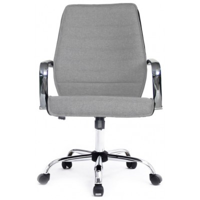 EQUIP SILLA DE OFICINA RESPALDO MEDIO COLOR GRIS DISEÑO ERGONOMICO en Huesoi