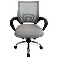 EQUIP SILLA DE OFICINA DE MALLA COLOR GRIS CLARO DISEÑO ERGONOMICO en Huesoi