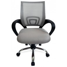 SILLA DE OFICINA EQUIP DE MALLA COLOR GRIS CLARO en Huesoi