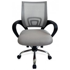 EQUIP SILLA DE OFICINA DE MALLA COLOR GRIS CLARO DISEÑO ERGONOMICO en Huesoi