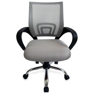 SILLA DE OFICINA EQUIP DE MALLA COLOR GRIS CLARO en Huesoi