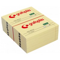 PACK3 BLOC 100 NOTAS ADHESIVAS 40X50MM AMARILLAS GRAFOPLAS 65205360 (MIN4) (Espera 4 dias) en Huesoi