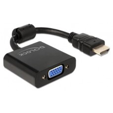 Delock Adaptador HDMI-A 19 pines Macho a VGA Negro en Huesoi