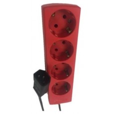SALICRU CABLE IEC SALIDA ROJO C14/4-SCHU 2 M - BASES MÚLTIPLES (INTERIOR, 2 M, 4 SALIDAS AC, TIPO F, ROJO, NEGRO) (Espera 4 dias) en Huesoi