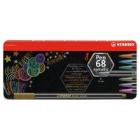 ESTUCHE METAL 6 UNIDADES PEN 68 METALLIC COLORES SURTIDOS STABILO 6808/8-31 (Espera 4 dias) en Huesoi