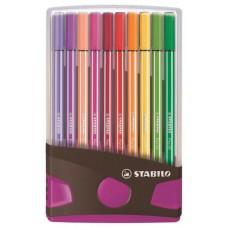 CAJA 20 ROTULADORES PEN 68 COLORPARADE PUNTA 1 MM ANTRACITA/ROSA STABILO 6820-04-03 (Espera 4 dias) en Huesoi