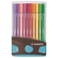 CAJA 20 ROTULADORES PEN 68 COLORPARADE PUNTA 1 MM ANTRACITA/AZUL STABILO 6820-04-04 (Espera 4 dias) en Huesoi