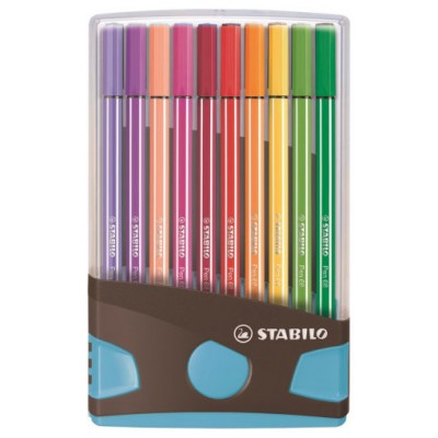 CAJA 20 ROTULADORES PEN 68 COLORPARADE PUNTA 1 MM ANTRACITA/AZUL STABILO 6820-04-04 (Espera 4 dias) en Huesoi