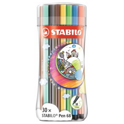 STABILO Pen 68 rotulador Medio Multicolor 30 pieza(s) (Espera 4 dias) en Huesoi