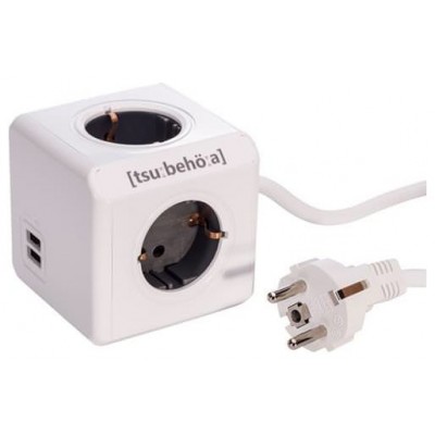 POWERCUBE ORIGINAL 2 USB + 4 TOMAS CORRIENTE  3metros en Huesoi