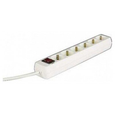 HAMA Home Regleta 6 Tomas Interruptor 1,4m Blanca en Huesoi